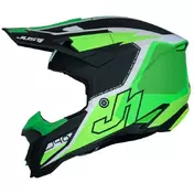 Motocross Enduro Мотошлем Just1 J40 Shooter Flash Green White