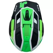 Motocross Enduro Мотошлем Just1 J40 Shooter Flash Green White