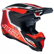 Motocross Enduro Мотошлем Just1 J40 Shooter Flash Red Black White