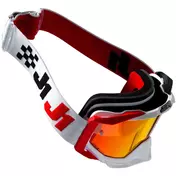 маска Moto Cross Enduro Just1 Iris 2.0 Racer Black Red White Red Mirror Lens