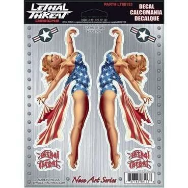 Наклейка USA Pinup Girl Set