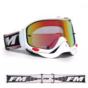 маска Moto Cross Enduro Racing FM White SNAKE