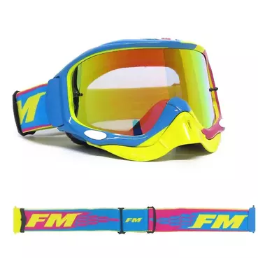 маска Moto Cross Enduro Racing FM SNAKE Enduro Celeste