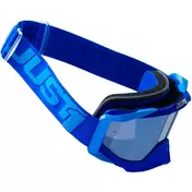 Just1 Iris 2.0 Cross Enduro Motorcycle Mask маска Blue Logo Blue Mirror Lens
