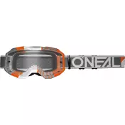 O'NEAL B-10 DUPLEX Cross Enduro Motorcycle Mask White/Grey/Orange