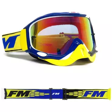 маска Moto Cross Enduro Racing FM SNAKE Yellow Blue