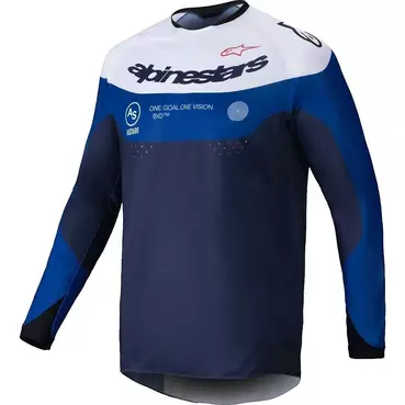 Alpinestars PRO-DURA Navy Bright Blue White Cross Enduro Jersey