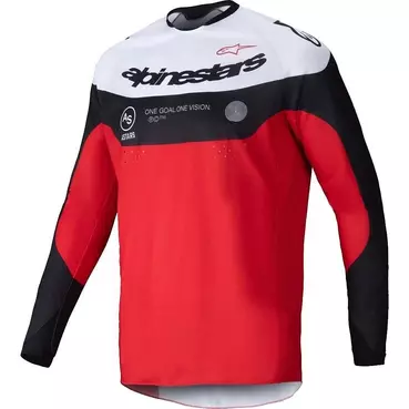 Alpinestars PRO-DURA Motocross Enduro Jersey Black Bright Red White