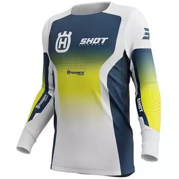 Moto Cross Enduro Jersey Shot AEROLITE HVA Blue White Yellow