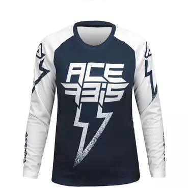 J-KID BLIZZARD Blue White Children's Motocross Enduro Jersey
