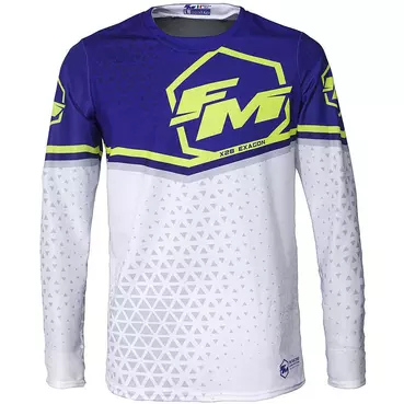 Moto Cross Enduro Fm Racing X28 EXAGON White Blue Jersey