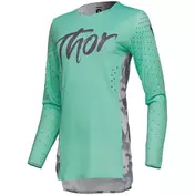 Thor SPORTMODE SHADOW Women's Cross Enduro Motorcycle Jersey Aqua Green