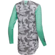 Thor SPORTMODE SHADOW Women's Cross Enduro Motorcycle Jersey Aqua Green
