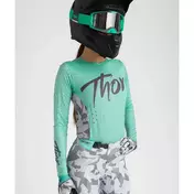 Thor SPORTMODE SHADOW Women's Cross Enduro Motorcycle Jersey Aqua Green