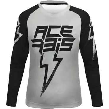 J-KID BLIZZARD Children's Enduro Motocross Jersey Gray Black
