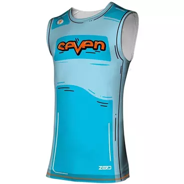 SEVEN MX ZERO 25.1 HIJACK Cyan Motocross Singlet