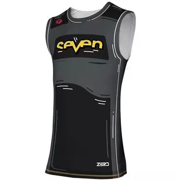 SEVEN MX ZERO 25.1 HIJACK Black Motocross Singlet