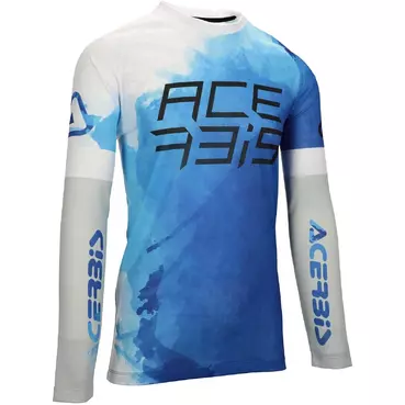 ACERBIS J-WINDY VENT WATERMARK Motocross Enduro Jersey Blue White