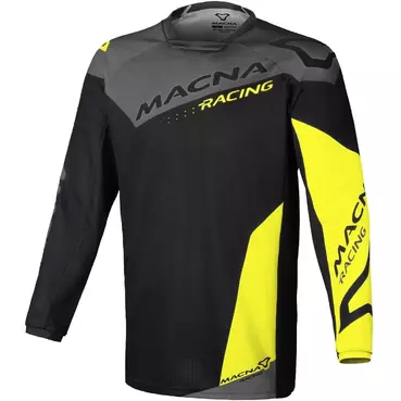 Macna Backyard-1 Motocross Jerseys Black Fluorescent Grey Yellow