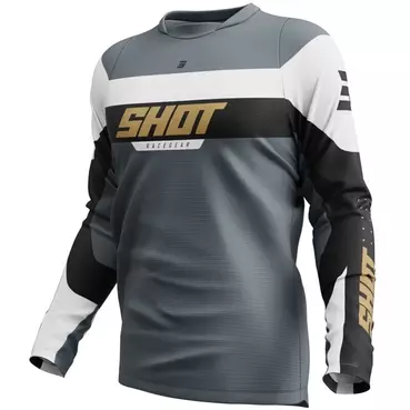 Moto Cross Enduro Jersey Shot DEVO LEAGUE Grey Gold