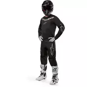 Alpinestars FLUID GRAPHITE Moto Cross Enduro Jersey Silver Black
