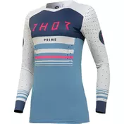 THOR PRIME BLAZE Women's Cross Enduro Motorcycle Jersey Steel Blue/Vintage White