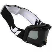 маска Moto Cross Enduro Just1 NERVE Solid Black White Smoke Lens