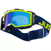 маска Moto Cross Enduro Just1 NERVE Absolute Fluo Yellow Blue Blue Mirror Lens
