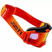 маска Moto Cross Enduro Just1 NERVE Korten Orange Black Red Mirror Lens