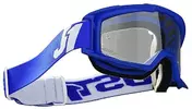 Just1 Vitro Solid Blue White Motorcycle Cross Enduro Goggle очки