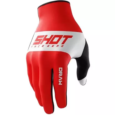 Motocross Enduro мотоперчатки Shot DRAW SKY Red