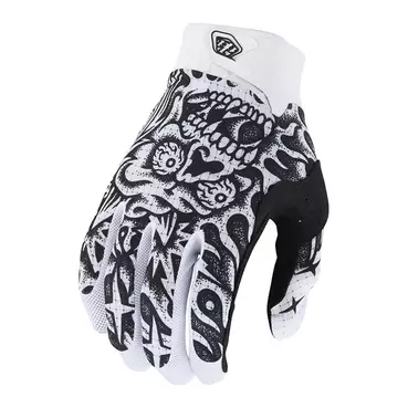 Troy Lee Designs Air Skull Demon мотоперчатки White Белый