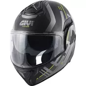Modular Motorcycle Мотошлем P/J Givi X30 PULSAR Matt Black Titanium Yellow