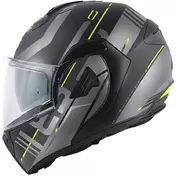Modular Motorcycle Мотошлем P/J Givi X30 PULSAR Matt Black Titanium Yellow
