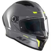 Mt Мотошлемs STINGER 2 SOLID A12 Full Face Motorcycle Мотошлем Gloss Grey