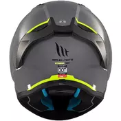 Mt Мотошлемs STINGER 2 SOLID A12 Full Face Motorcycle Мотошлем Gloss Grey