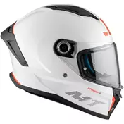 Mt Мотошлемs STINGER 2 SOLID A0 Full Face Motorcycle Мотошлем Pearl Gloss White