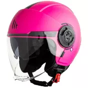 MT Мотошлемss VIALE SV S SOLID A8 Jet Motorcycle Мотошлем Glossy Fluorescent Pink