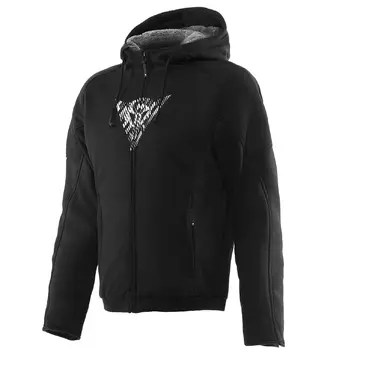 Dainese BOVISA SAFETY FULL ZIP Motorcycle Sweatshirt Black White