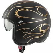 Motorcycle Мотошлем Jet Premier VINTAGE FR GOLD CHROMED BM Matt Gold