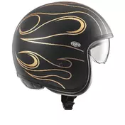 Motorcycle Мотошлем Jet Premier VINTAGE FR GOLD CHROMED BM Matt Gold