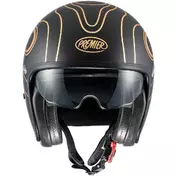 Motorcycle Мотошлем Jet Premier VINTAGE FR GOLD CHROMED BM Matt Gold