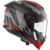 Premier Integral Motorcycle Мотошлем HYPER XR92BM Gray Red Matt