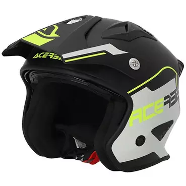 Acerbis Aria 2206 Jet Motorcycle Мотошлем Black Yellow Fluo