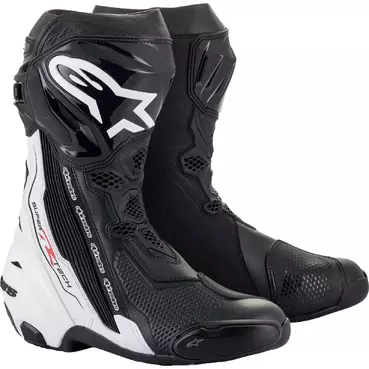 Motorcycle Racing мотоботинки Alpinestars SUPERTECH R Black White