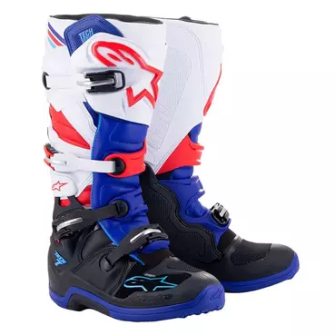 Alpinestars Tech 7 мотоботинки Blue Red White Синий