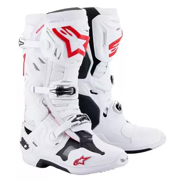 Alpinestars Tech 10 Supervented мотоботинки White Red Белый