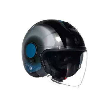 Agv Eteres E2206 Mondello Мотошлем Black Silver Blue Синий