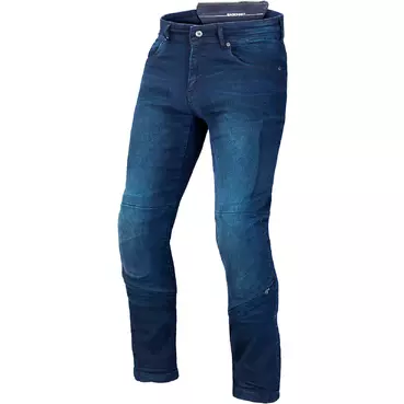 Macna Stone Wild Blue Motorcycle Jeans; mid Blue wash