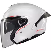 MT Мотошлемss COSMO SV SOLID A0 Jet Motorcycle Мотошлем Gloss White